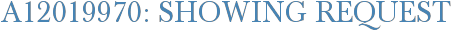 A12019970: Showing Request