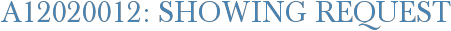 A12020012: Showing Request
