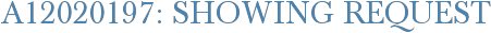 A12020197: Showing Request