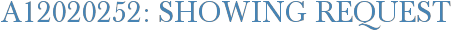 A12020252: Showing Request