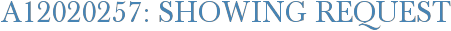 A12020257: Showing Request