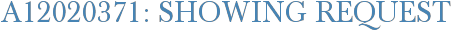 A12020371: Showing Request