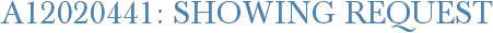 A12020441: Showing Request