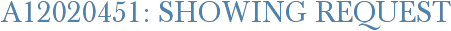 A12020451: Showing Request