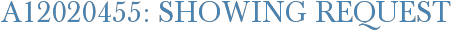 A12020455: Showing Request