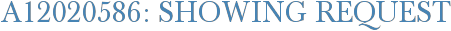 A12020586: Showing Request