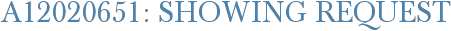 A12020651: Showing Request