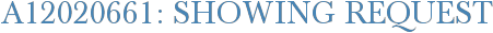 A12020661: Showing Request
