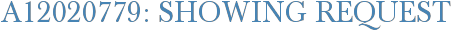 A12020779: Showing Request