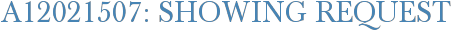 A12021507: Showing Request