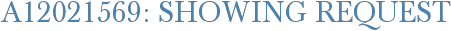 A12021569: Showing Request