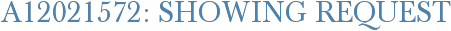 A12021572: Showing Request