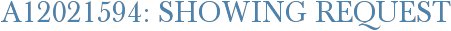 A12021594: Showing Request