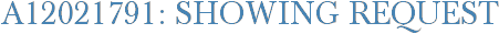 A12021791: Showing Request