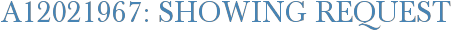 A12021967: Showing Request