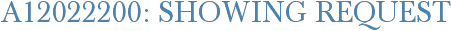 A12022200: Showing Request