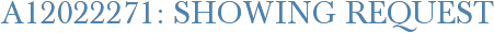 A12022271: Showing Request