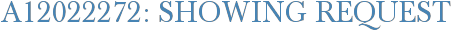 A12022272: Showing Request