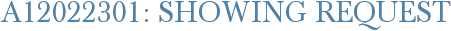 A12022301: Showing Request