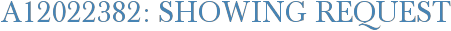 A12022382: Showing Request