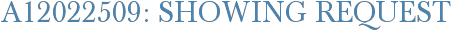 A12022509: Showing Request