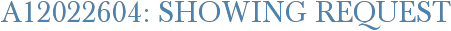 A12022604: Showing Request