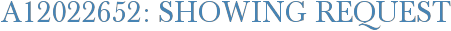 A12022652: Showing Request