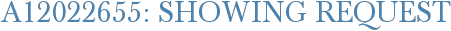 A12022655: Showing Request