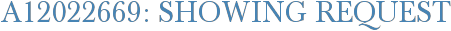 A12022669: Showing Request