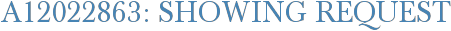 A12022863: Showing Request