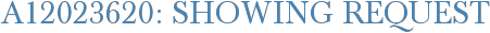 A12023620: Showing Request
