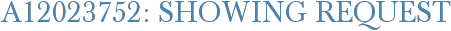 A12023752: Showing Request