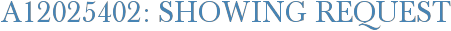 A12025402: Showing Request