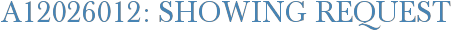 A12026012: Showing Request