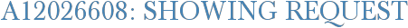 A12026608: Showing Request