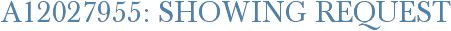 A12027955: Showing Request