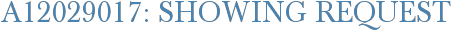 A12029017: Showing Request