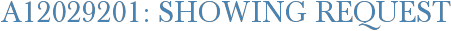 A12029201: Showing Request