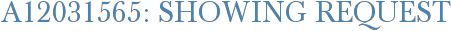 A12031565: Showing Request