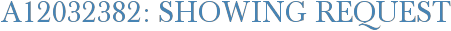A12032382: Showing Request