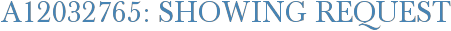 A12032765: Showing Request