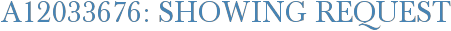 A12033676: Showing Request