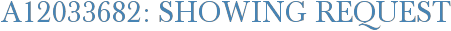A12033682: Showing Request
