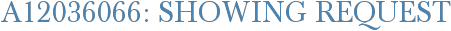 A12036066: Showing Request