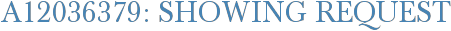 A12036379: Showing Request