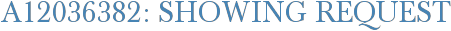 A12036382: Showing Request