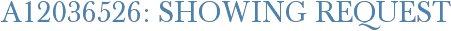 A12036526: Showing Request