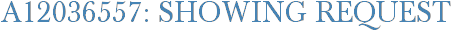 A12036557: Showing Request