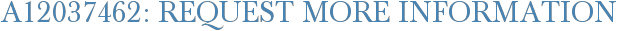 A12037462: Request More Information