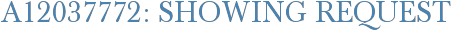 A12037772: Showing Request